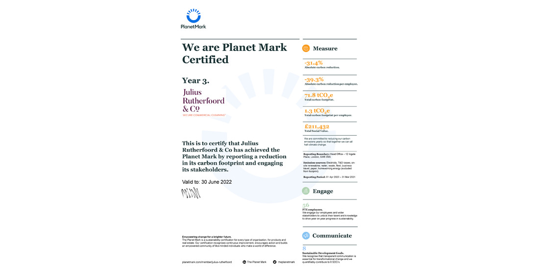 The Planet Mark Certified