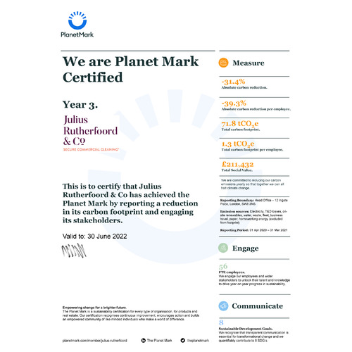 The Planet Mark Certified