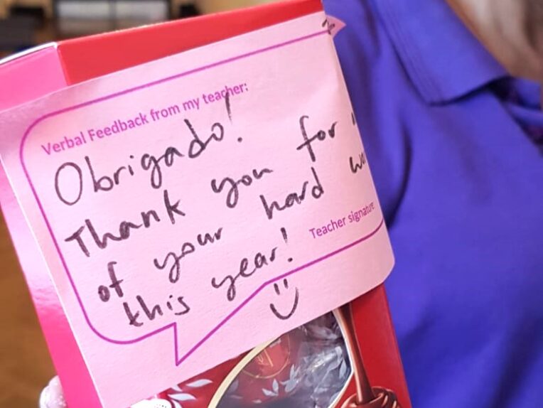 A thank you note for hard working cleaners